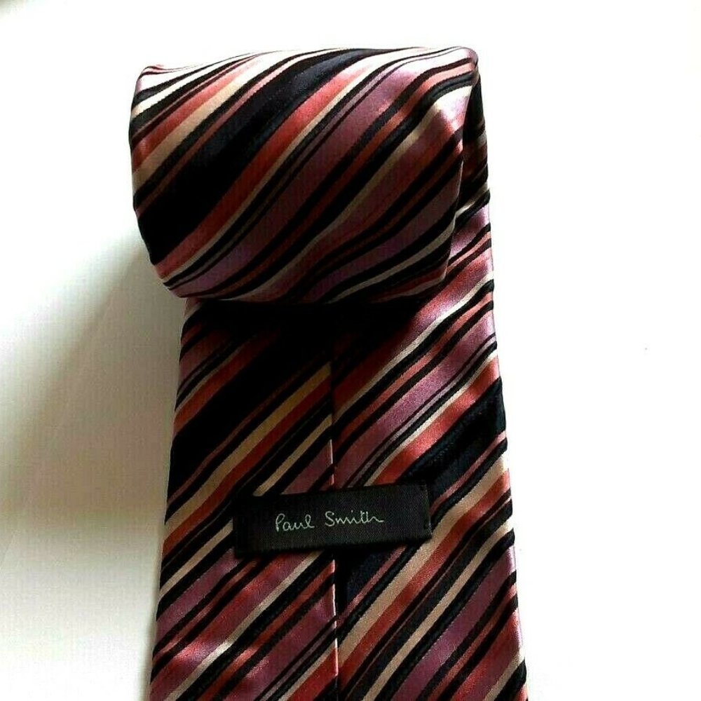 Paul Smith silk Men's tie made in Italy - Picture 5 of 6